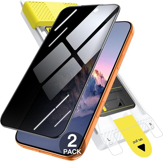 JETech 3D 9H+ Privacy Screen Protector for iPhone 17 Pro Max, 2-Pack