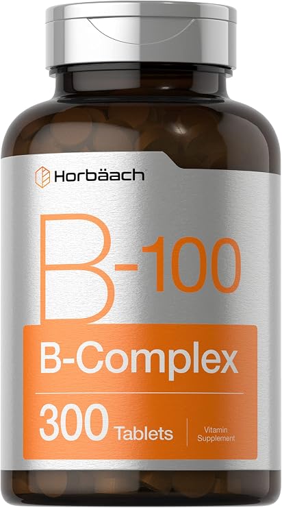 Horbaach Vitamin B-100 Complex | 100% of Daily Value | 300 Tablets
