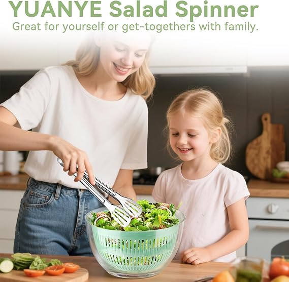 Salad Spinner Large, 3 IN 1 Vegetable and Fruit Washing 123456798