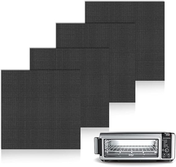 4 Pack Air Fryer Liners for Ninja Flip Toaster Oven, Non-stick Reusable