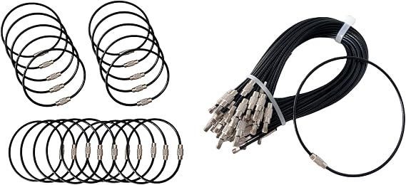 20 Pack black 6 inch rings and 50 pack black 10 inch rings