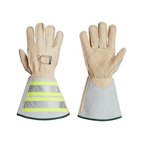 Superior Glove Leather Gloves, Horsehide, Extended Gauntlet, White, L, 1 PR 365DLX6-L - 1 Each