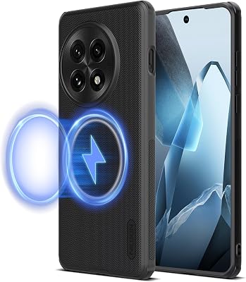 Nillkin for OnePlus 13 Magnetic Case, [Compatible with MagSafe][NO Bulky] Frosted Texture Slim Protective Phone Case for OnePlus 13 Case 6.8 Black