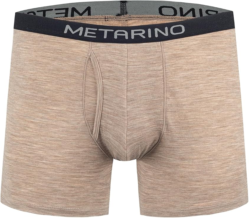 METARINO Men Merino Wool Boxer Briefs Anti-Odor Soft Underwear Travel
