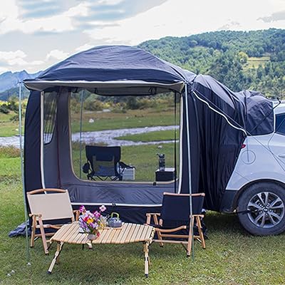 Car-Fit 3-Season Portable Waterproof Roof Top Tent - Car Boot Tent Easy Setup for Minivan - 200x200x200cm,Sleeps 6,for Camping Hiking,Outdoor Adventures