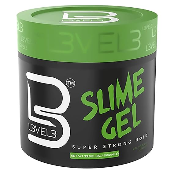 L3 Level 3 Slime Gel Strong Control Hair Styling Gel (Large, 1000 ML) | Strong long-lasting hold, flake-free finish, adds lasting shine, adds volume and texture