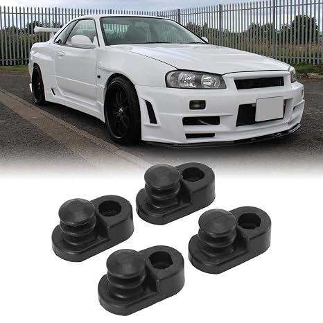 4pcs Car Door Switch Cover Cap, Rubber Replacement Driver Side Left Hand Panel Mirror Control Nissan Door Switch Bumper Cover 253685L300 Fit for Nissan Patrol GQ Y60 GU Y61 Civilian W41