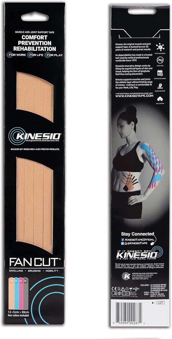 Kinesio Classic Fan Cut Edema Strips 12 Pack