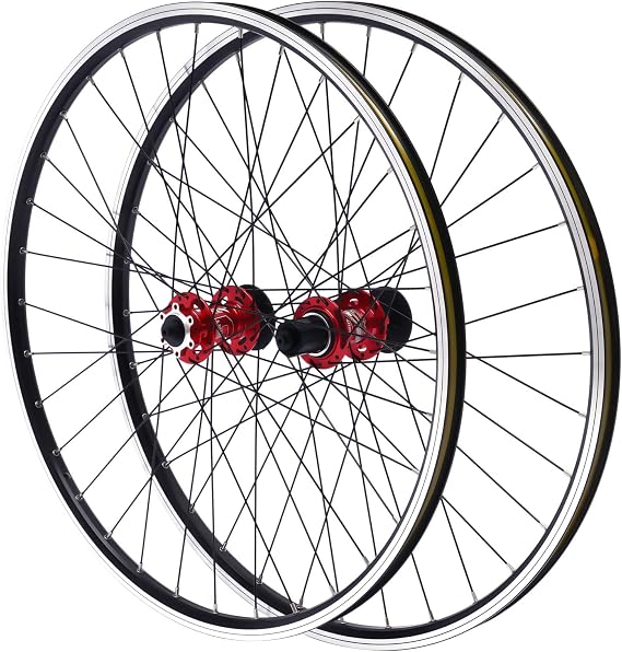 27.5 Inch Mountain Bike Wheelset, Disc Brake MTB Wheelset with Quick Release, Aluminum Alloy Front Rear Bicycle Wheel Set Compatible with 7/8/9/10/11/12 Speed Cassette