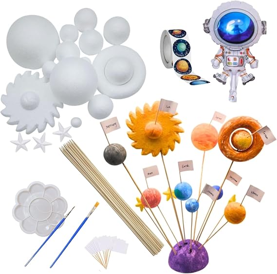 Solar System Model for Crafts, 54 Pack Solar System Project Kit for DIY