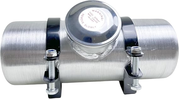 JSD 0.48 Gallon 4"x10" Aluminum Spun Round Gas Tank Center Fill 1/8" NPT Outlet For Minibike