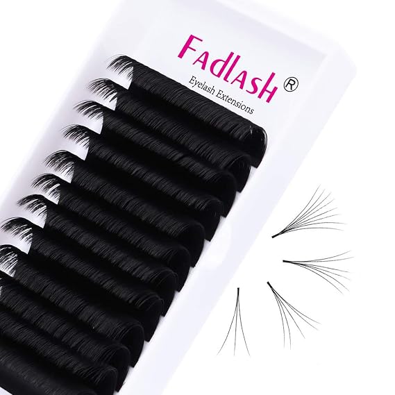 FADLASH Eyelash Volume Extensions 0.07-D Curl 22mm Self-Fanning Lashes Easy Fan Volume Rapid Blooming Lashes