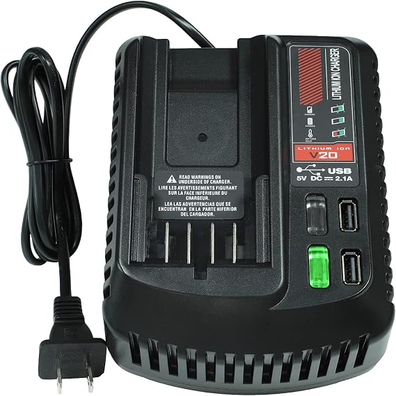 YEX-BUR Battery Charger for Craftsman V20 Battery