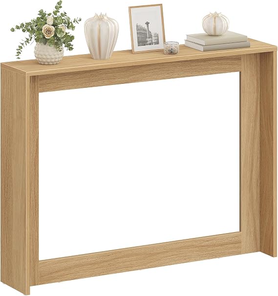 YATINEY 100 cm Farmhouse Console Table with Storage for Small Spaces