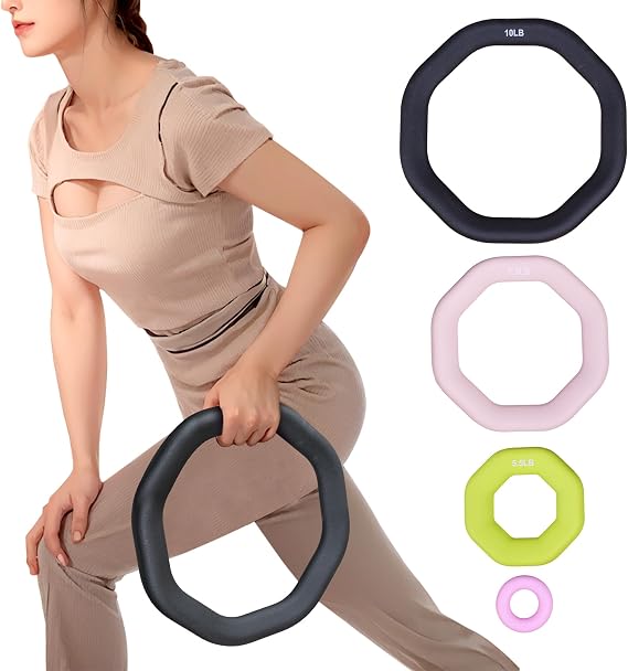Leikefitness Weight Ring,2in1 Kettlebell&Power Ring,Yoga Exercise,Aerobics