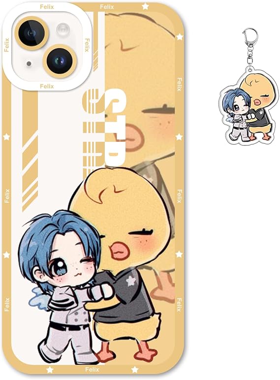 Stray SKZOO Kids Phone Case Compatible with iPhone 17/16/15/14/13/12/11/X/8/7 Multi-Model Kawaii Felix Han (for iPhone 13,Felix-2)