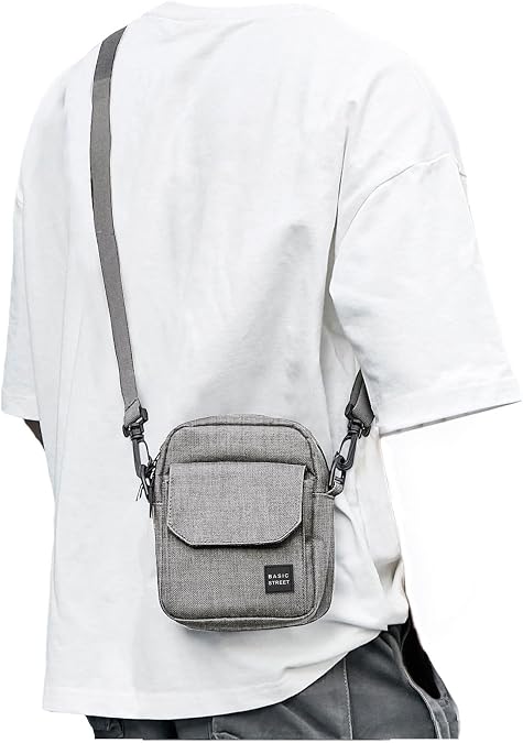 BJLFS Small Crossbody Bag Side Shoulder Bag for Men Women, Travel Passport Wallet Bag, Small Neck Pouch Side Shoulder Bag