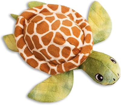 Snugarooz Sheldon The Turtle with Repair Patch - Crinkle & Squeak Dog Toy - Plush Toy for Engaging Play, Providing Endless Fun for Your Furry Friend, Made from Recycled Materials