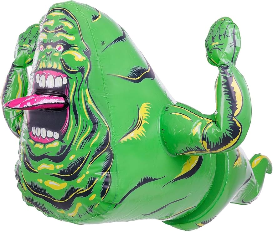 Fun Costumes Ghostbusters Inflatable Slimer Window Cling Decoration | Green Hanging Ghost Halloween Decor for Windows Standard