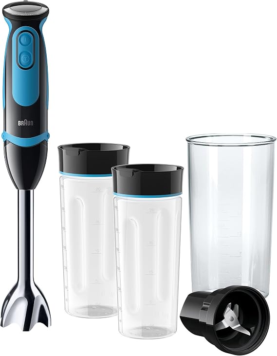 Braun MultiQuick 5 Hand Blender MQ5252BK STGO2, Black/Blue