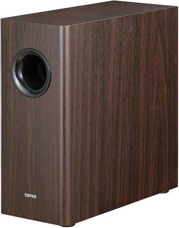 Edifier T5s Powered Subwoofer, 70W RMS, 8" Woofer, 35Hz Deep Bass, Brown