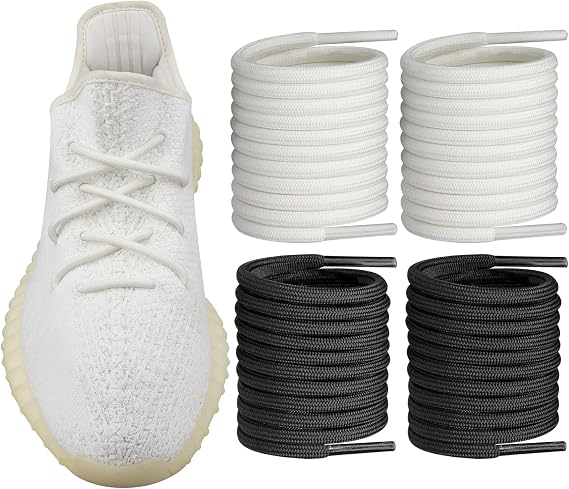 Endoto Shoe Laces for Yeezy Boost 350 Replacement Shoelaces Strings | 2 Pairs | 5MM Round Laces | Material: Polyester