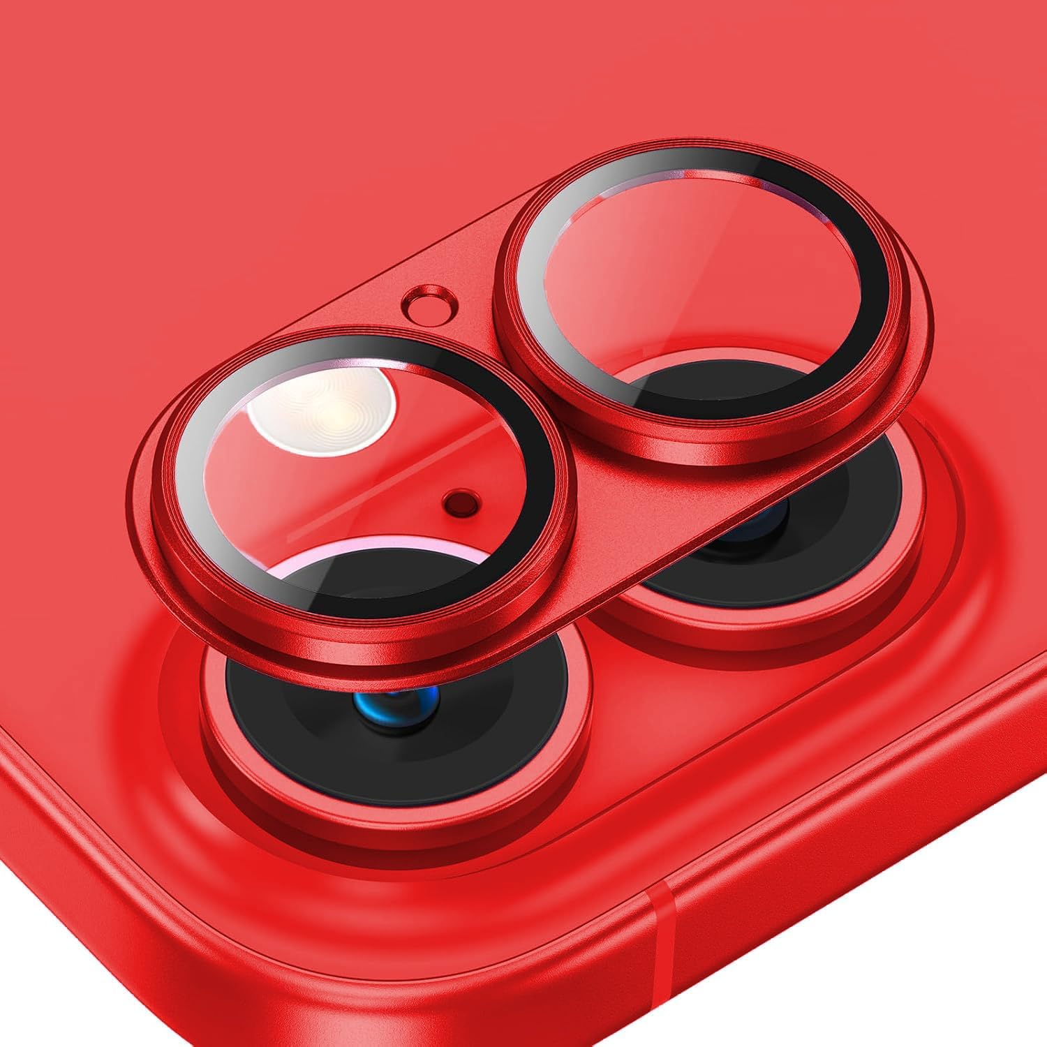 Microcase Iphone 16/16 Plus Kamera Camı Lens Koruyucu Halka Set - AL3130 (Siyah)
