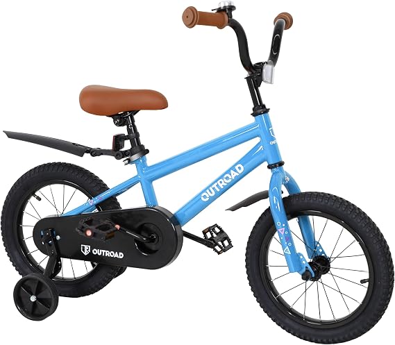 Outroad Kids Bike, Foldable/Classic Children's Bicycle for Boys Girls Age 3-9 Years, 14 16 18 Inch Toddlers Bike with Training Wheels, Multiple Colors