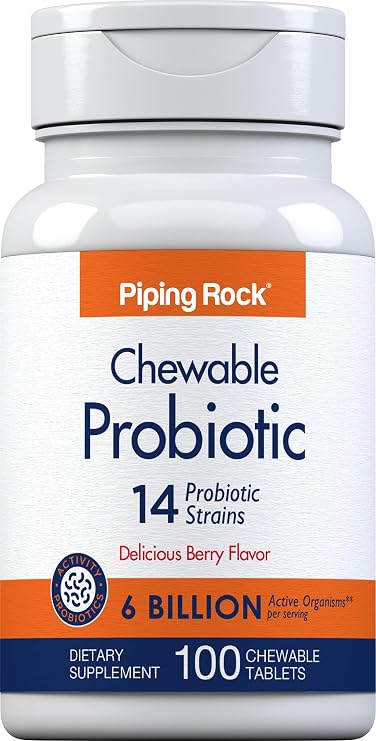 Piping Rock Probiotic for Women and Men | 100 Tablets