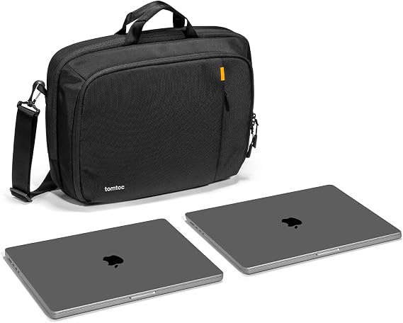 tomtoc 16-inch Dual Compartment Protective Laptop Briefcase for 2 Laptops