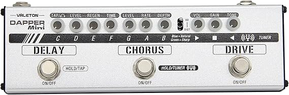 VALETON Dapper Mini Effects Strip, MES-1,Silver