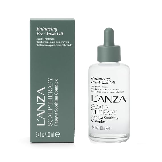 L'ANZA Scalp Therapy Balancing Pre-Wash Hair Oil, 3.4 Fl Oz | Scalp Oil, Pre-Shampoo Treatment, Oily Hair & Sensitive Scalps, Soothing, Anti-Irritation, Removes Buildup, Oil Control