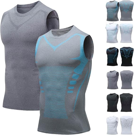 North Alpine Compression Vest Men - North Power Compression Vest, Close-Fitting Gym Base Layer for Running & Fitness