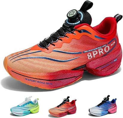 Mens Carbon Plate Marathon Running Racing Shoes Thick Cushioned Sole Professional Breathable Lightweight Athletic Sneakers