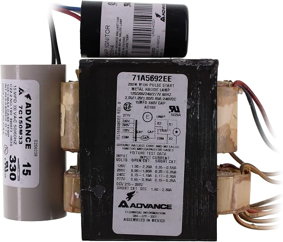 Advance 71A5692520DEE Magnetic Metal Halide Ballast, 200W, M136, 120/208/240/277V