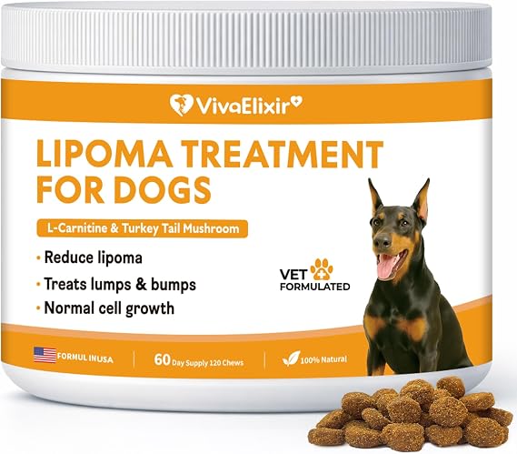 Lipoma Treatment for Dogs L-Carnitine Helps Maintain Fat Metabolism, Energy, and Vitality; Turkey Tail, Reishi, Curcumin, and Coenzyme Q10 Help Promote Cellular, Immune, and Overall Health
