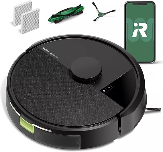 iRobot Roomba 104 Vac Robot Vacuum - Intense Power-Lifting Suction, Smart & Fast Home Mapping, Ideal for Pet Hair, LiDAR Navigation, Multi-Surface Cleaning, Cleans in Neat Rows, Self-Charging