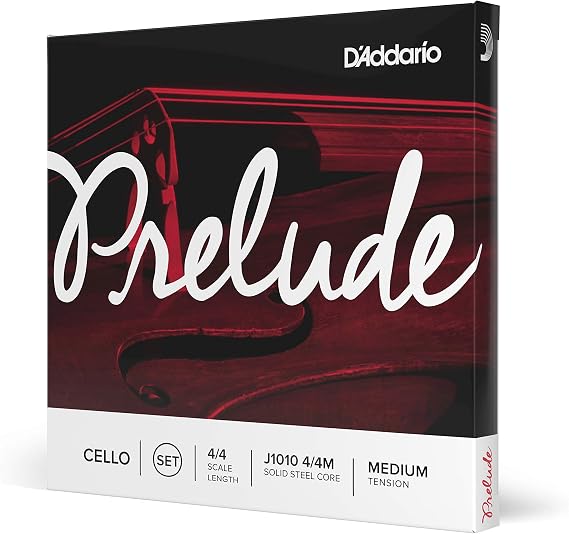D'Addario Prelude Cello String Set 4/4 Scale, Medium Tension