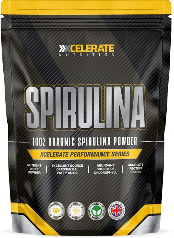 Organic Spirulina Powder - Superfood | Helps to Boost Energy, Immunity, Detox � 100% Natural, High in Protein & Iron, Non-GMO, Vegan, Vegetarian by XCN (1Kg)