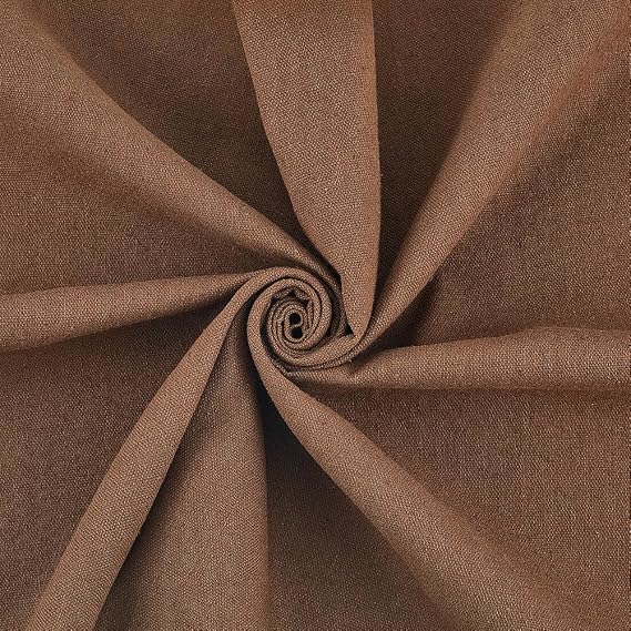 1.5M Coffee Brown Needlework Fabric By the Metre Natural Cotton Linen Cloth Quilting Solid Chocolate Colour Embroidery Fabrics for Sewing Making Clothes Bags Decorations Diy Tablecloths