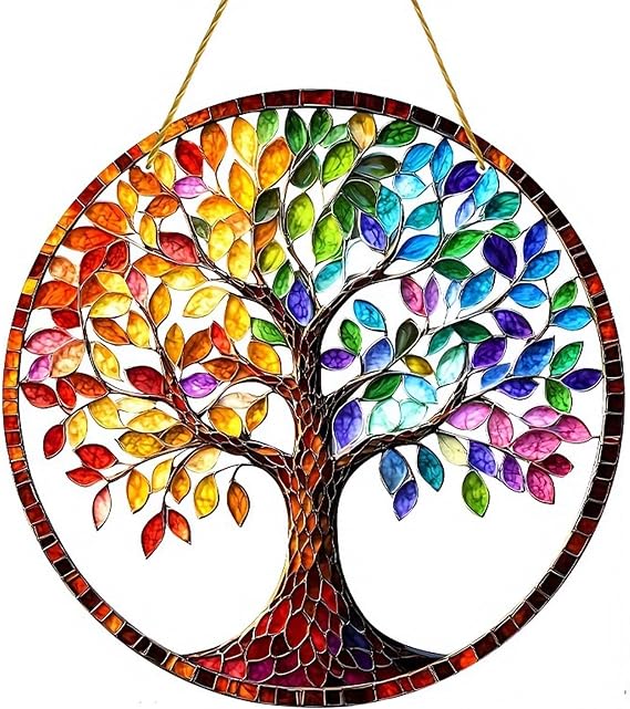 Tree of Life Acrylic Suncatcher, 2D Hanging Window Wall Decor