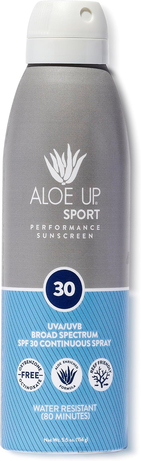Aloe Up Sport Sunscreen Spray SPF 30, Water Resistant, Non-greasy, 6 oz