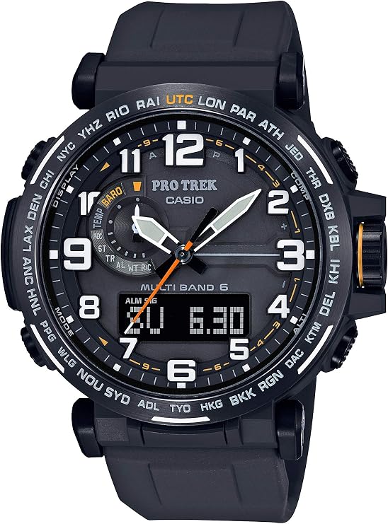 Casio PRW6600Y Series | Pro Trek | 100M WR | Compass | Alt/Baro-Thermo | Tough Solar Power | Atomic Timekeeping | 1-100 SEC Stopwatch | Countdown Timer | World Time
