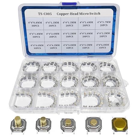 SMD Metal Micro Momentary Tactile Push Button Switch Tact Assortment Kit