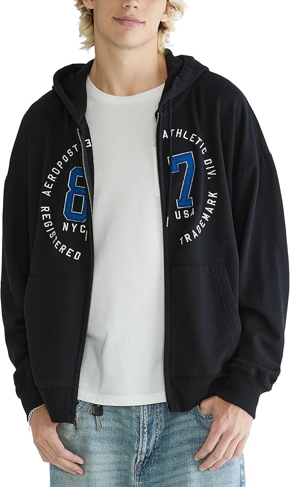 AEROPOSTALE Men's 87 Circle Full-zip Hoodie
