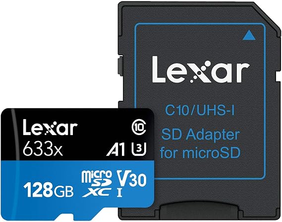 Lexar High Performance 633x 128GB microSD/microSDXC UHS-I Card [Eco-Friendly Packaging]