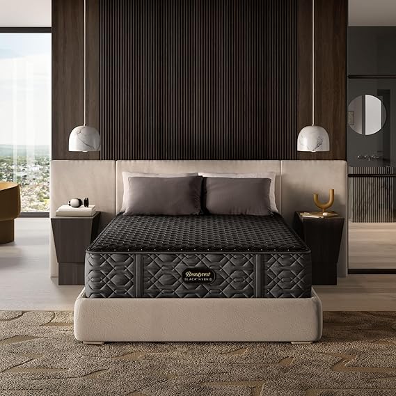 Beautyrest Black Series Three Firm 14.5" Hybrid King Mattress | CertiPUR-US certified, 100-Night Trial, Made in the USA with global components, cooling tech