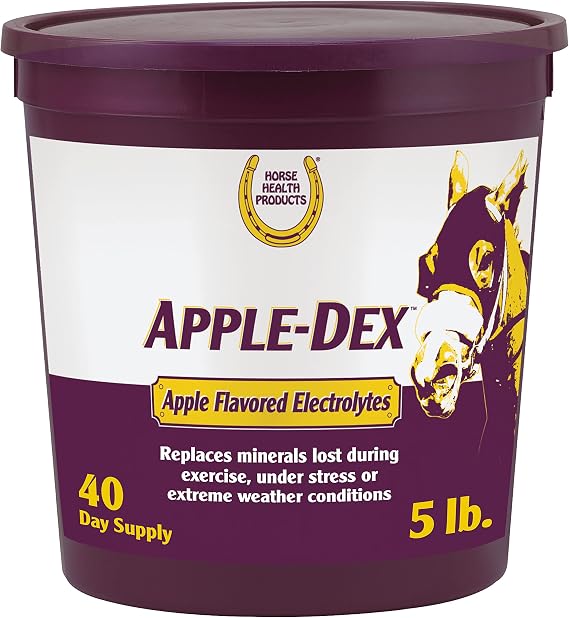 Farnam Horse Health Apple-Dex Apple Flavored Electrolytes Powder for Horses, 5 pound