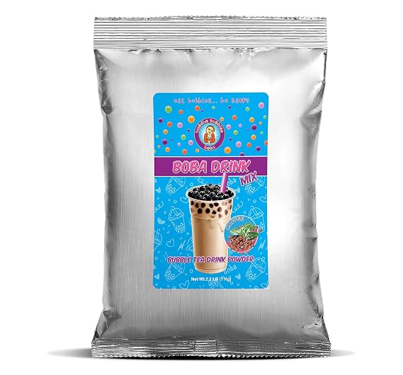 Premium CAFE LATTE (Coffee) Boba/Bubble Tea Drink Mix Powder By Buddha Bubbles Boba (2.2 Pounds / 1 Kg)