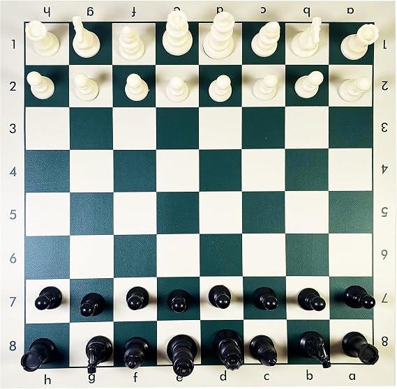 Portable Travel Chess Set Chess Game Children Roll-Up Chess Board Chess Set Junior Chess Set 34 x 34 cm